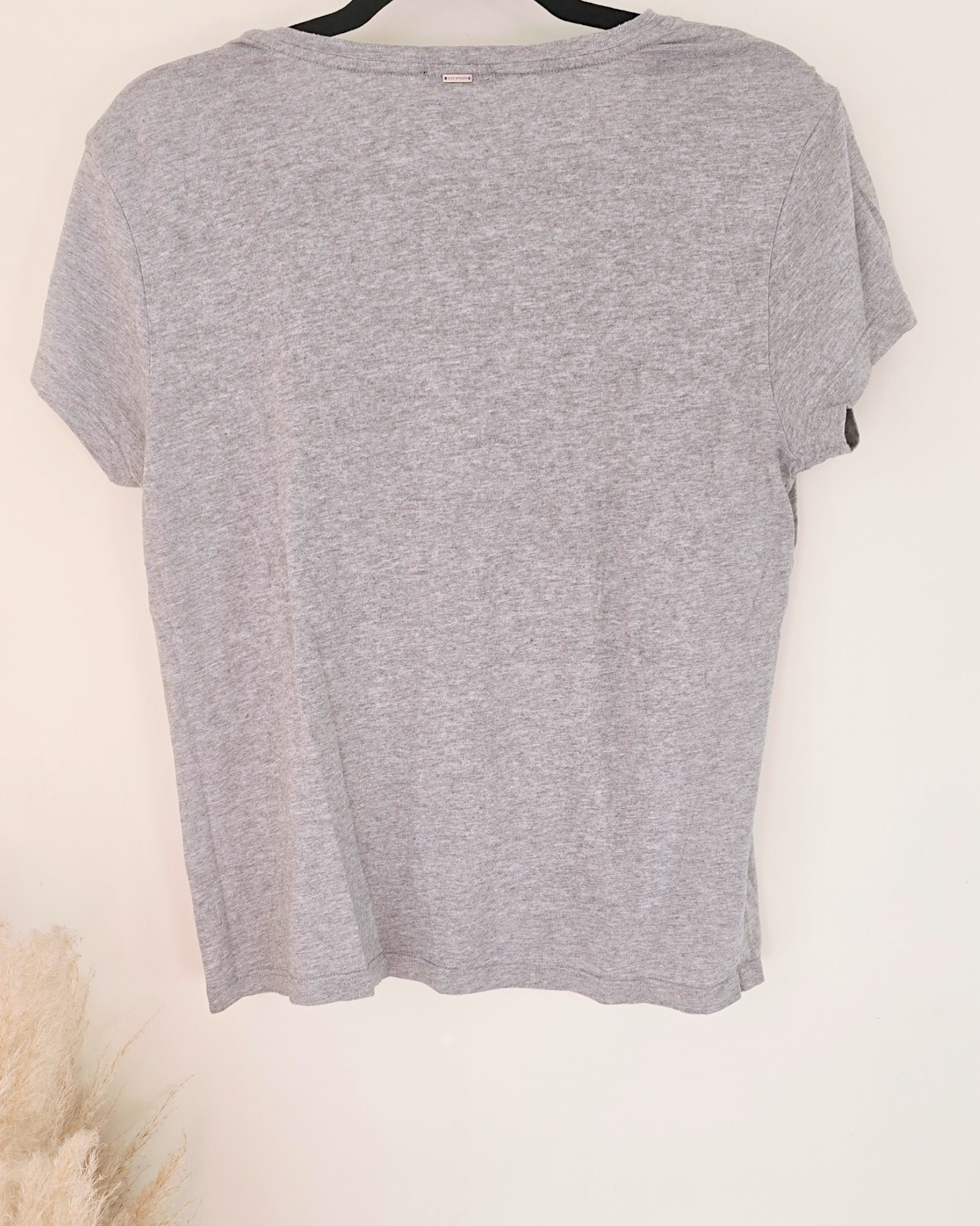 T-shirt gris rock avec perles bijoux