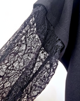 Robe noire sweat et dentelle
