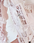 Robe rose plumetis