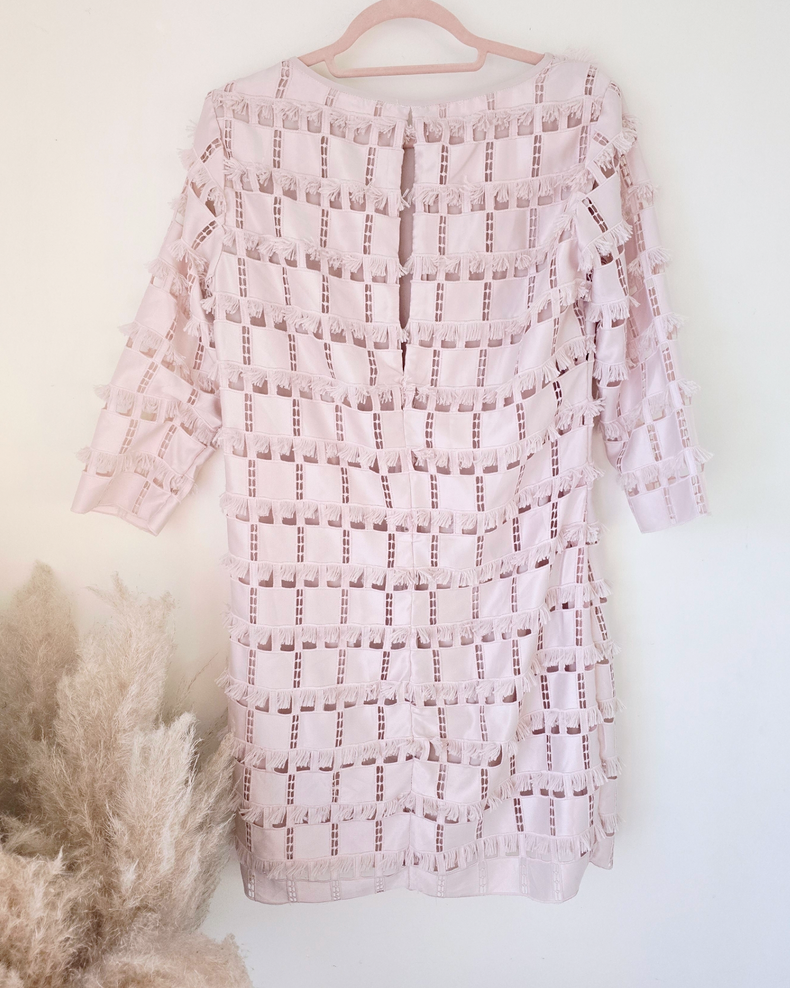 Robe rose plumetis