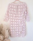 Robe rose plumetis
