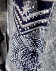 Veste cintrée esprit militaire avec strass