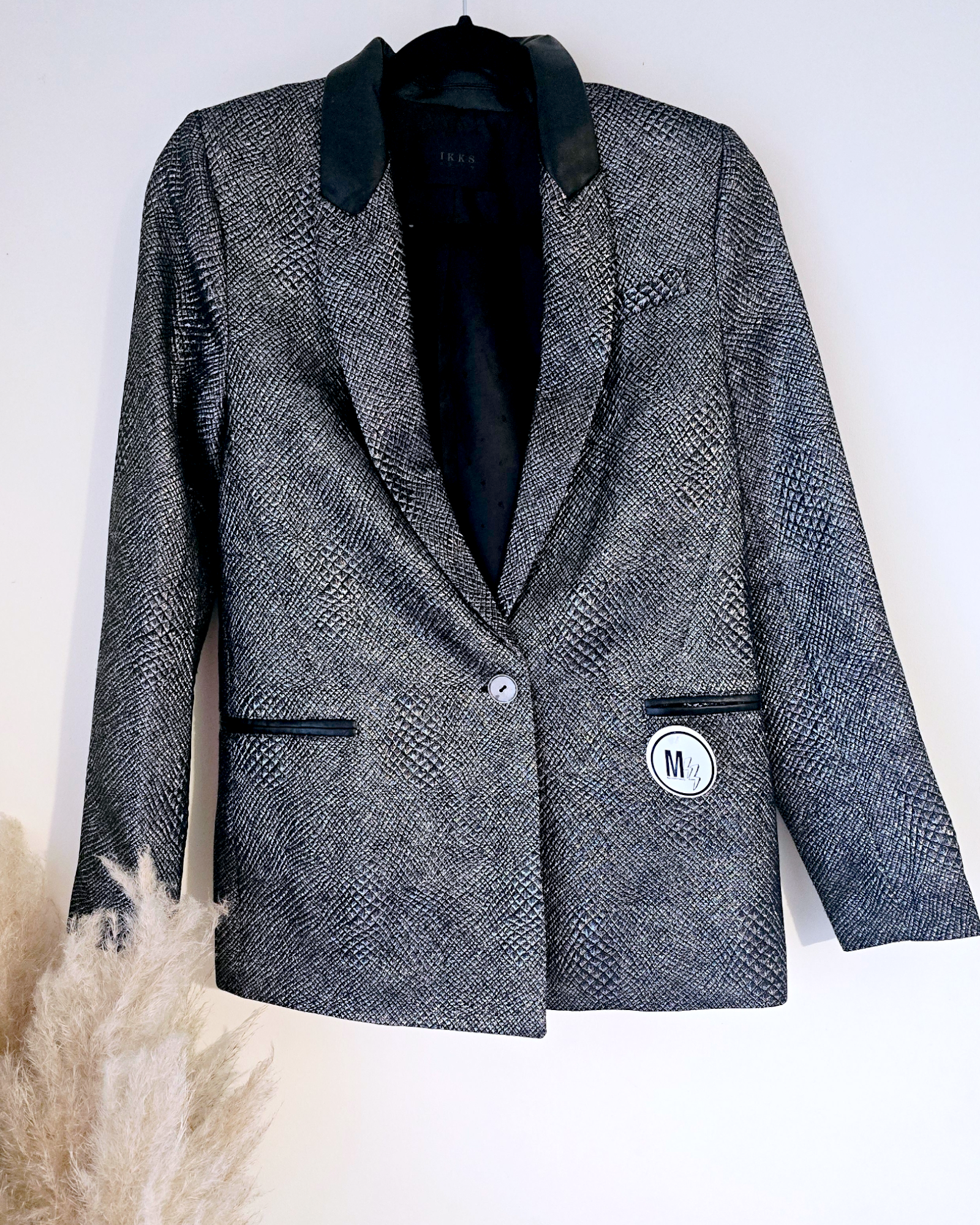 Veste cintrée argentée