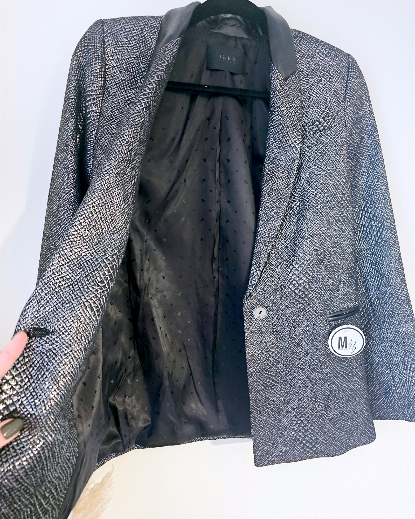 Veste cintrée argentée