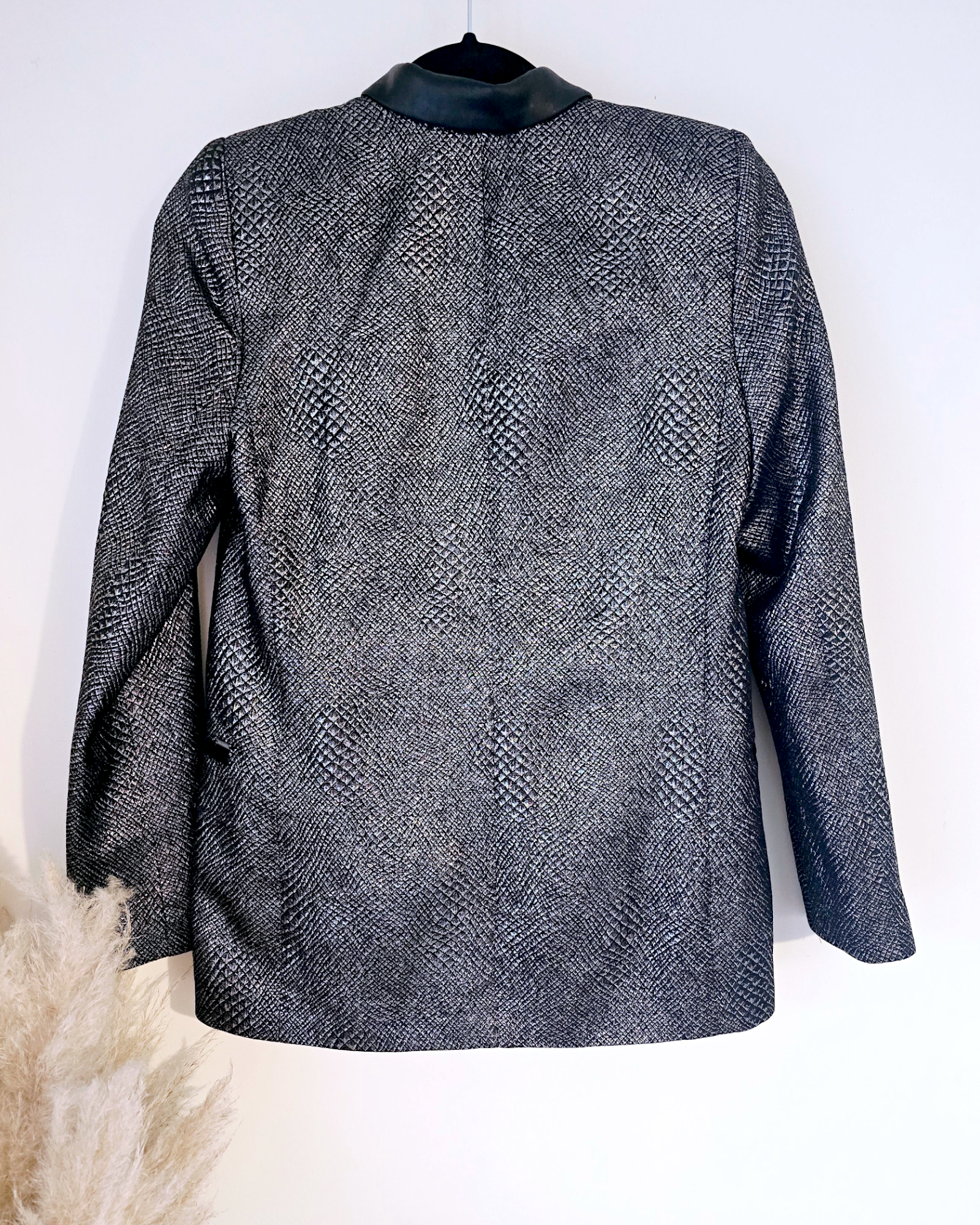 Veste cintrée argentée