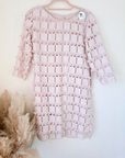 Robe rose plumetis