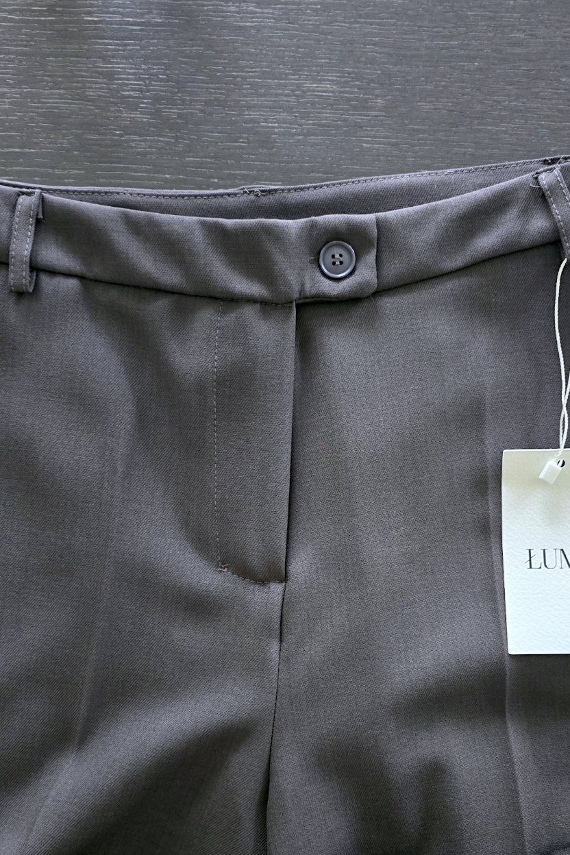 Pantalon gris anthracite jambes larges