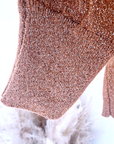 Pull bronze à inscriptions