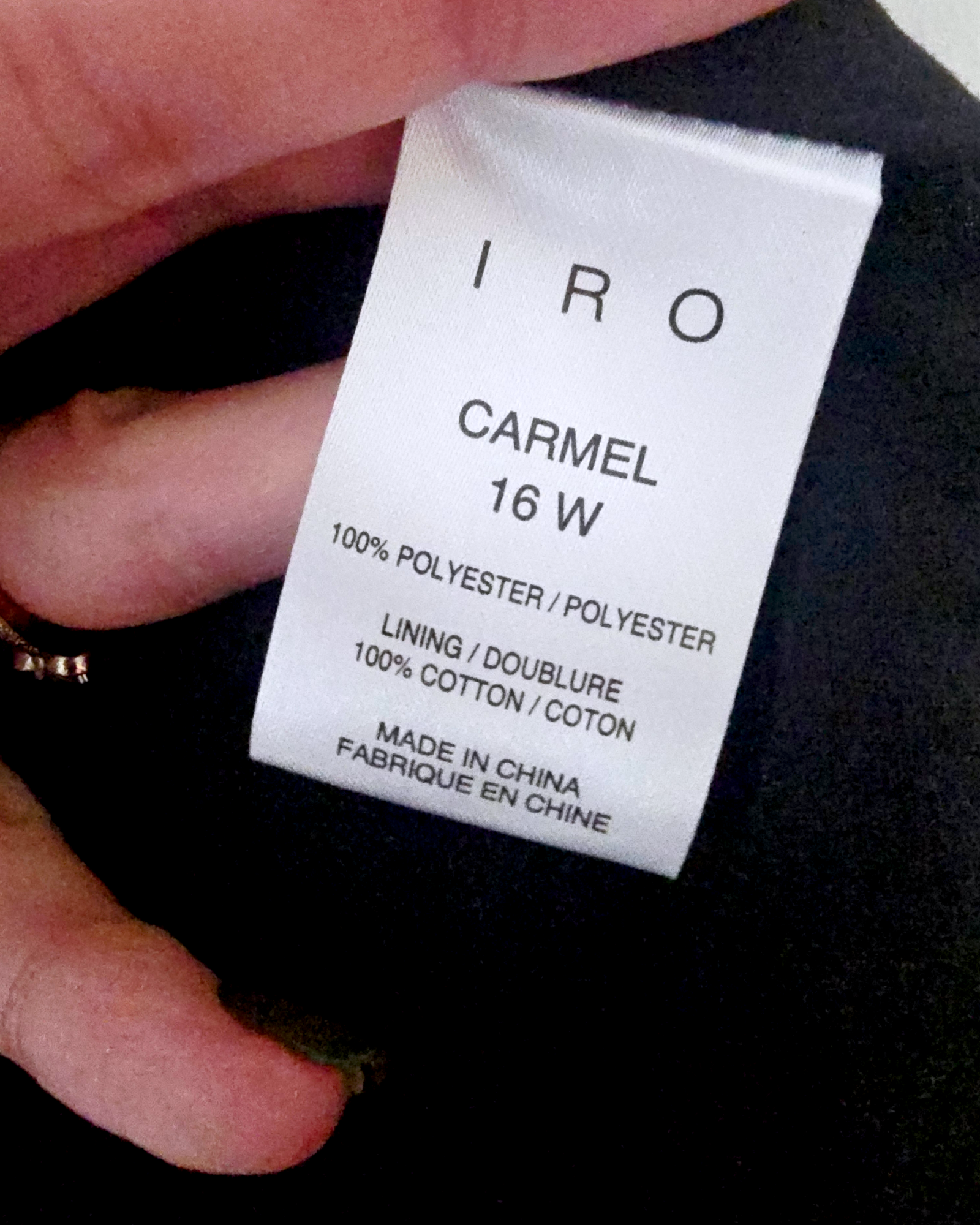 Jupe noire Carmel tissu en relief