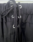 Jupe noire Carmel tissu en relief