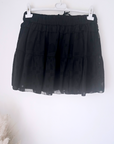 Jupe noire Carmel tissu en relief