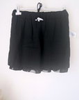 Jupe noire Carmel tissu en relief