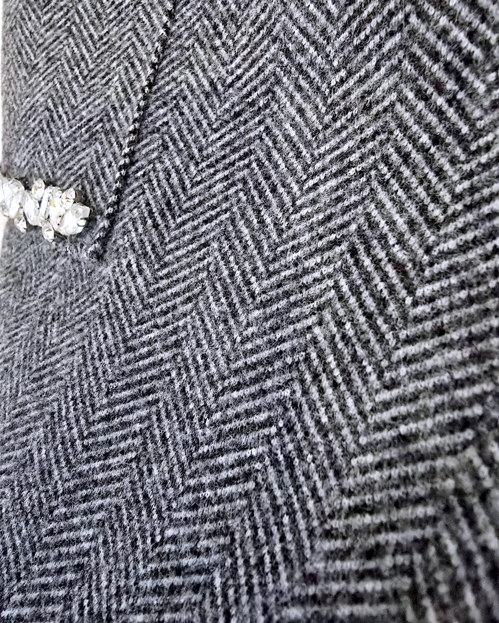 Short chevron gris