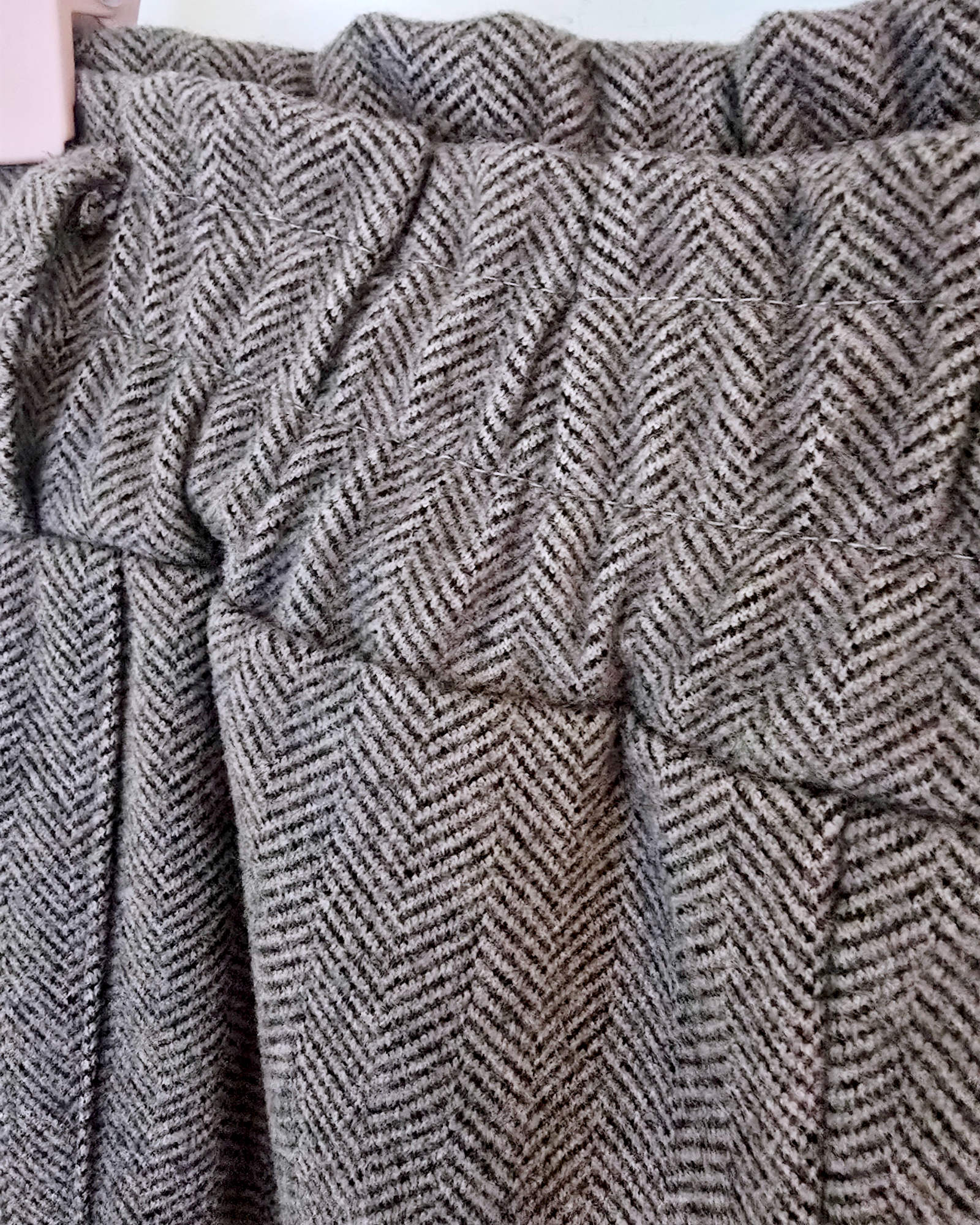 Short chevron marron beige