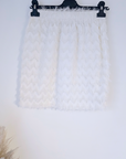 Jupe blanche plumetis