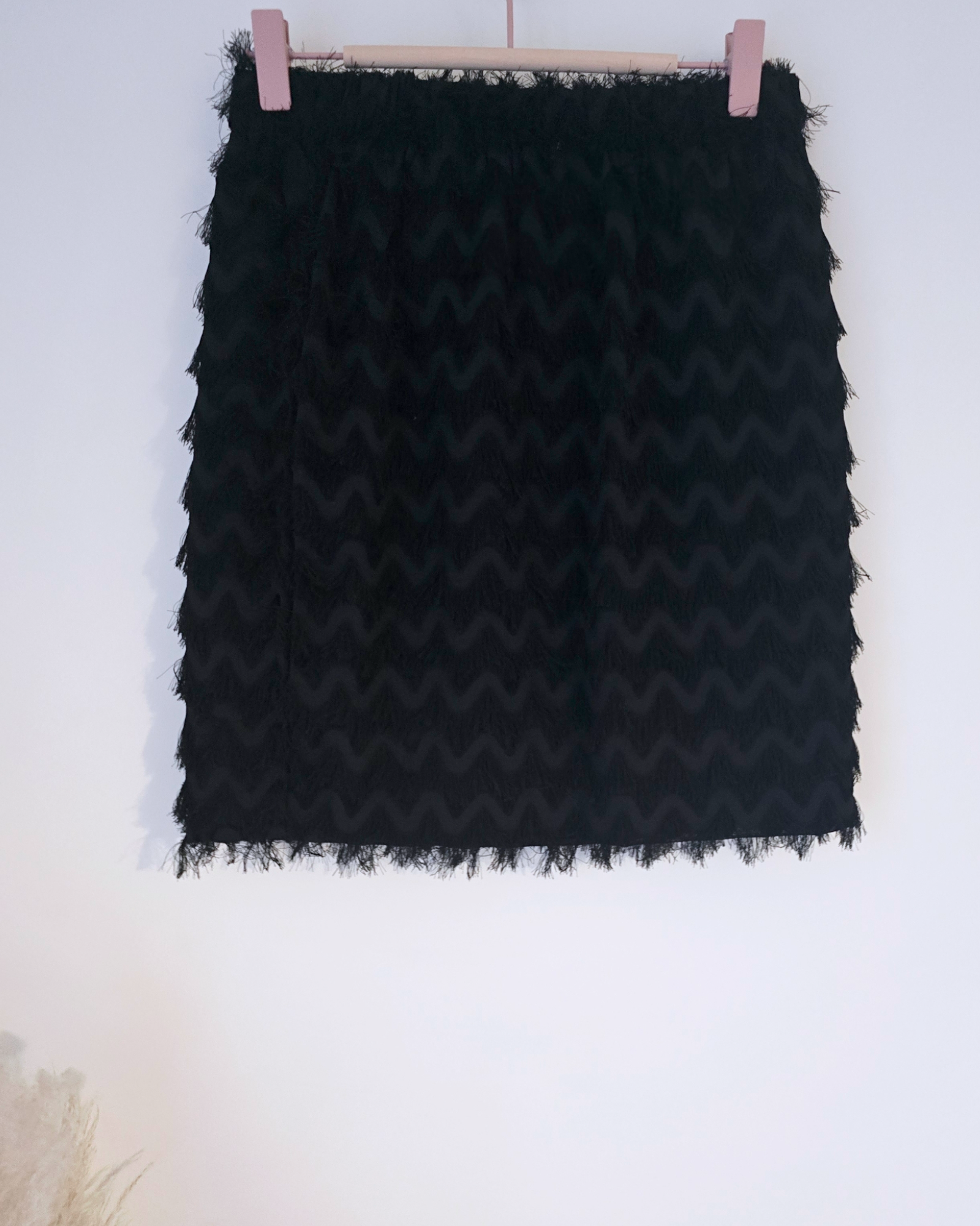 Jupe noire plumetis