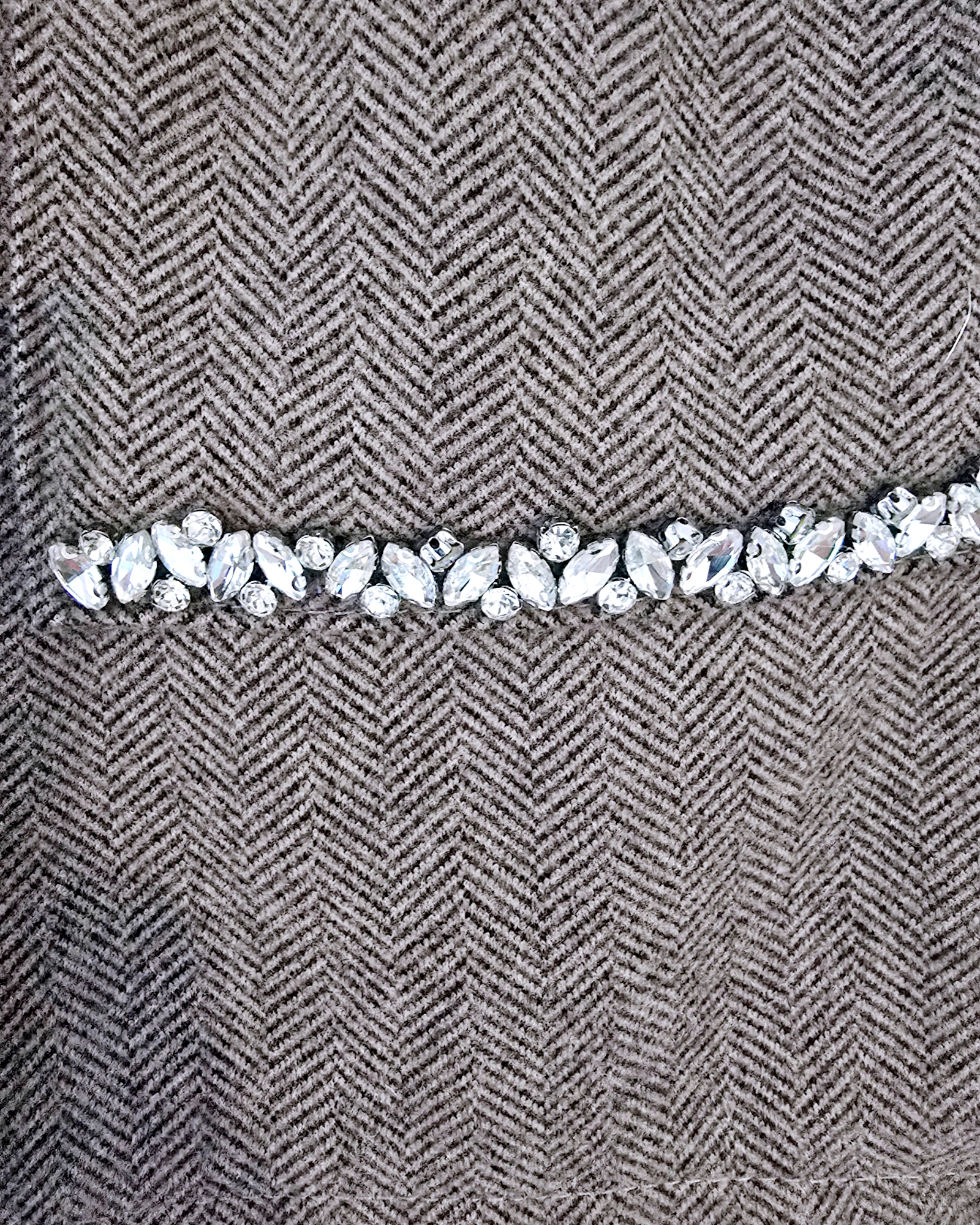 Short chevron marron beige