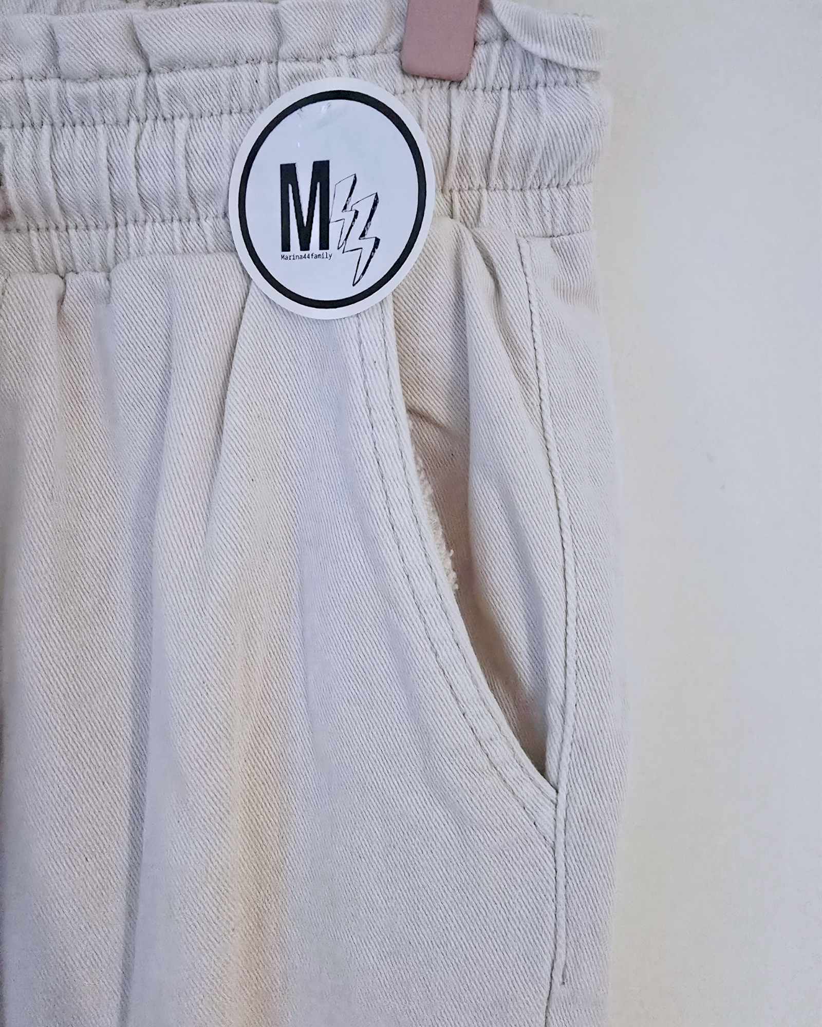 Pantalon jeeging écru