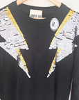 Pull noir éclairs sequins