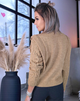 Pull beige foncé à empiècements effet superposition - 𝐌𝐚𝐫𝐢𝐧𝐚𝟒𝟒𝐟𝐚𝐦𝐢𝐥𝐲