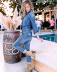 Combinaison en jean bleu délavé - 𝐌𝐚𝐫𝐢𝐧𝐚𝟒𝟒𝐟𝐚𝐦𝐢𝐥𝐲