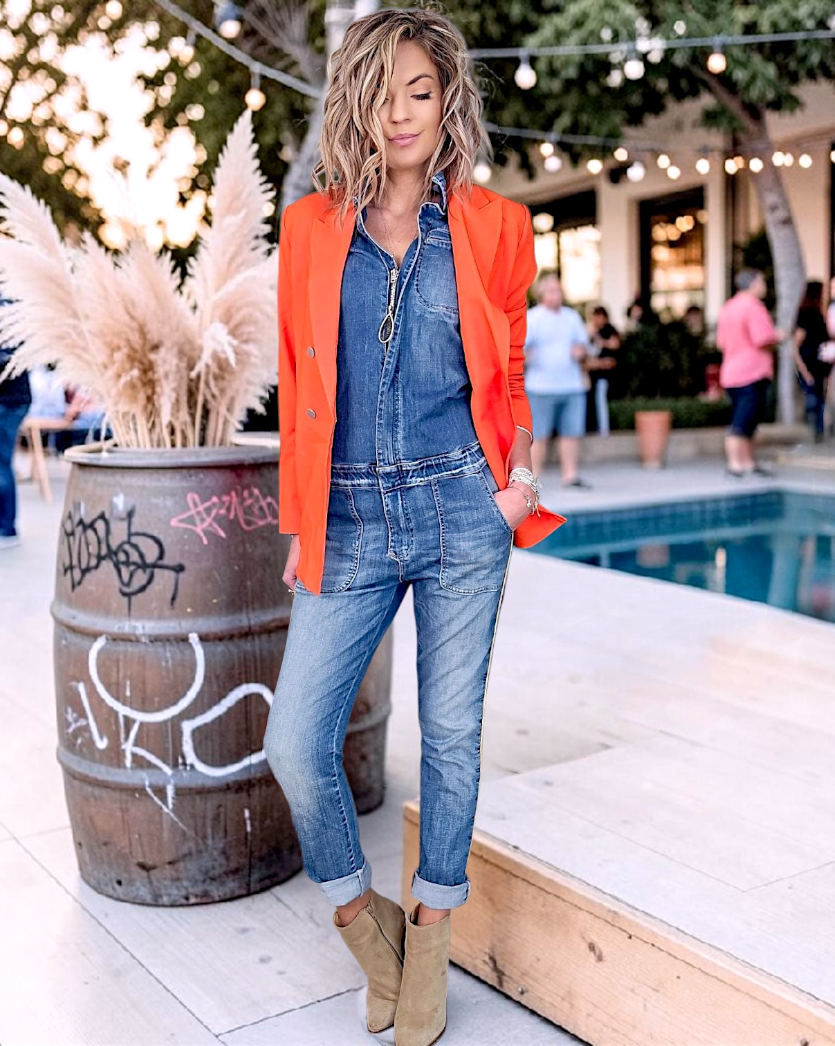 Combinaison en jean bleu délavé - 𝐌𝐚𝐫𝐢𝐧𝐚𝟒𝟒𝐟𝐚𝐦𝐢𝐥𝐲
