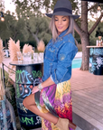 Veste brodée en jean bleu - 𝐌𝐚𝐫𝐢𝐧𝐚𝟒𝟒𝐟𝐚𝐦𝐢𝐥𝐲