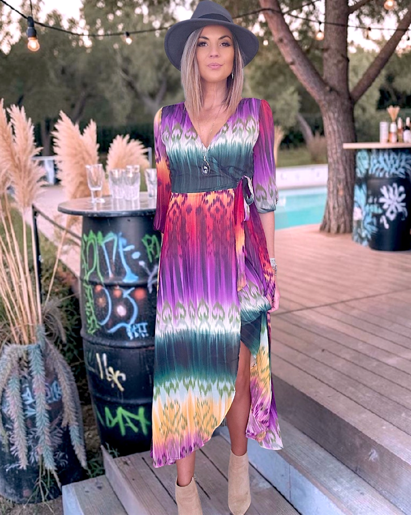 Robe soleil longue tricolore - 𝐌𝐚𝐫𝐢𝐧𝐚𝟒𝟒𝐟𝐚𝐦𝐢𝐥𝐲