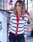 Cardigan amour marinière - 𝐌𝐚𝐫𝐢𝐧𝐚𝟒𝟒𝐟𝐚𝐦𝐢𝐥𝐲