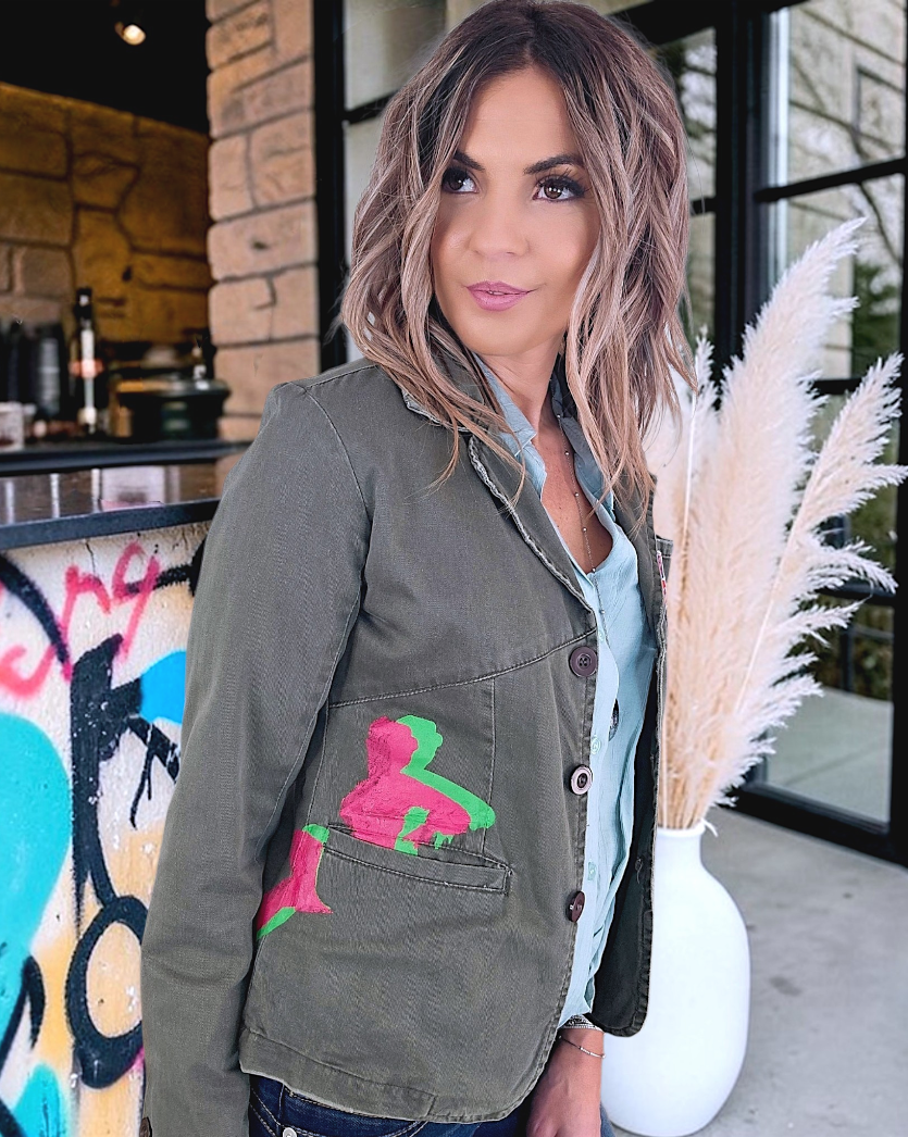 Veste cintrée créateur customisée - 𝐌𝐚𝐫𝐢𝐧𝐚𝟒𝟒𝐟𝐚𝐦𝐢𝐥𝐲