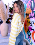 Pull rayé jaune double sens - 𝐌𝐚𝐫𝐢𝐧𝐚𝟒𝟒𝐟𝐚𝐦𝐢𝐥𝐲