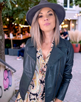 Perfecto vert 100% cuir - 𝐌𝐚𝐫𝐢𝐧𝐚𝟒𝟒𝐟𝐚𝐦𝐢𝐥𝐲