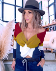 Pull tricolore double sens - 𝐌𝐚𝐫𝐢𝐧𝐚𝟒𝟒𝐟𝐚𝐦𝐢𝐥𝐲