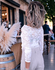Haut blanc à dentelle - 𝐌𝐚𝐫𝐢𝐧𝐚𝟒𝟒𝐟𝐚𝐦𝐢𝐥𝐲