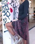 Jupe aubergine imprimé léopard - 𝐌𝐚𝐫𝐢𝐧𝐚𝟒𝟒𝐟𝐚𝐦𝐢𝐥𝐲