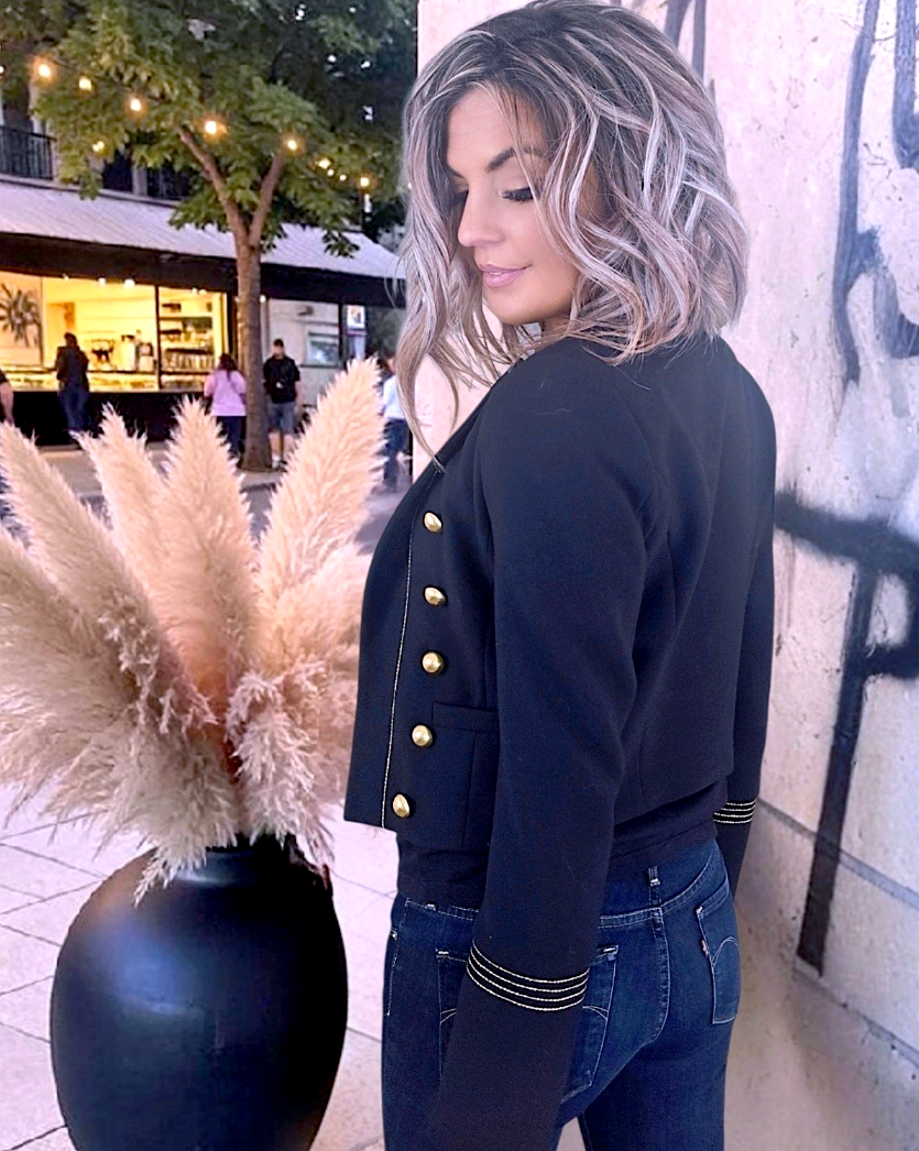 Veste officier noire - 𝐌𝐚𝐫𝐢𝐧𝐚𝟒𝟒𝐟𝐚𝐦𝐢𝐥𝐲