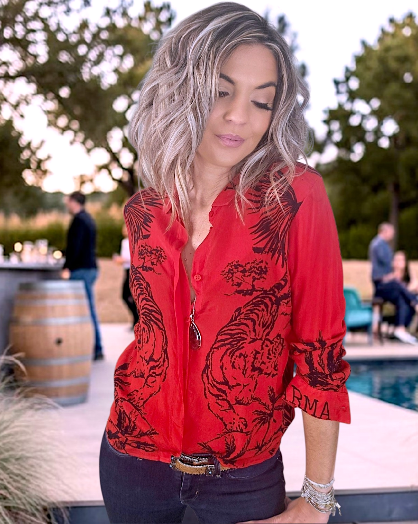 Chemise rock rouge vif - 𝐌𝐚𝐫𝐢𝐧𝐚𝟒𝟒𝐟𝐚𝐦𝐢𝐥𝐲