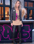 Perfecto noir 100% cuir à tags - 𝐌𝐚𝐫𝐢𝐧𝐚𝟒𝟒𝐟𝐚𝐦𝐢𝐥𝐲