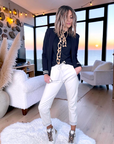 Veste cintrée noire à poignets sweat - 𝐌𝐚𝐫𝐢𝐧𝐚𝟒𝟒𝐟𝐚𝐦𝐢𝐥𝐲