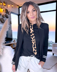 Veste cintrée noire à poignets sweat - 𝐌𝐚𝐫𝐢𝐧𝐚𝟒𝟒𝐟𝐚𝐦𝐢𝐥𝐲