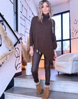 Pantalon huilé marron avec sa ceinture - 𝐌𝐚𝐫𝐢𝐧𝐚𝟒𝟒𝐟𝐚𝐦𝐢𝐥𝐲