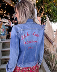 Veste en jean à inscriptions - 𝐌𝐚𝐫𝐢𝐧𝐚𝟒𝟒𝐟𝐚𝐦𝐢𝐥𝐲