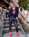 T-shirt noir à inscriptions militaires - 𝐌𝐚𝐫𝐢𝐧𝐚𝟒𝟒𝐟𝐚𝐦𝐢𝐥𝐲