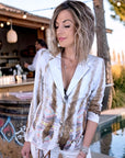Veste cintrée tie and dye munie de strass au dos. - 𝐌𝐚𝐫𝐢𝐧𝐚𝟒𝟒𝐟𝐚𝐦𝐢𝐥𝐲