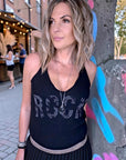 Débardeur noir en maille "rock" - 𝐌𝐚𝐫𝐢𝐧𝐚𝟒𝟒𝐟𝐚𝐦𝐢𝐥𝐲