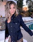 Veste en jean noire perlée - 𝐌𝐚𝐫𝐢𝐧𝐚𝟒𝟒𝐟𝐚𝐦𝐢𝐥𝐲