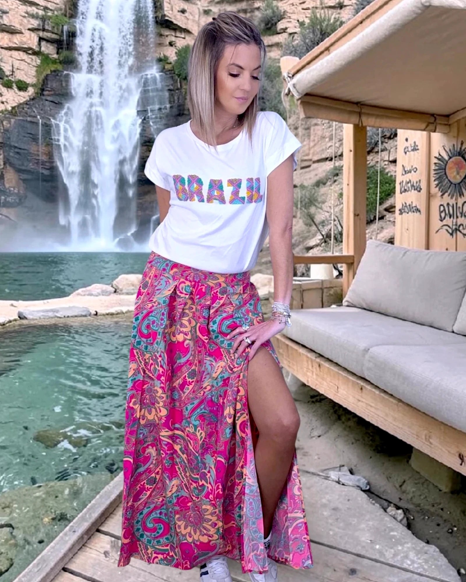T-shirt blanc Brazil - 𝐌𝐚𝐫𝐢𝐧𝐚𝟒𝟒𝐟𝐚𝐦𝐢𝐥𝐲