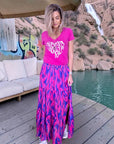 Jupe longue rose fuchsia et bleu roi - 𝐌𝐚𝐫𝐢𝐧𝐚𝟒𝟒𝐟𝐚𝐦𝐢𝐥𝐲