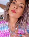 Collier boho bleu