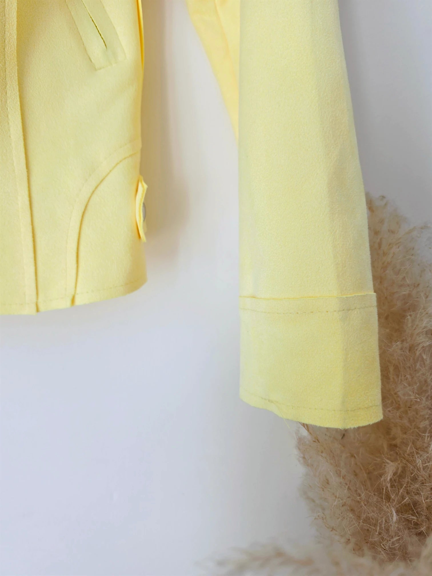 Perfecto suédine jaune fluo